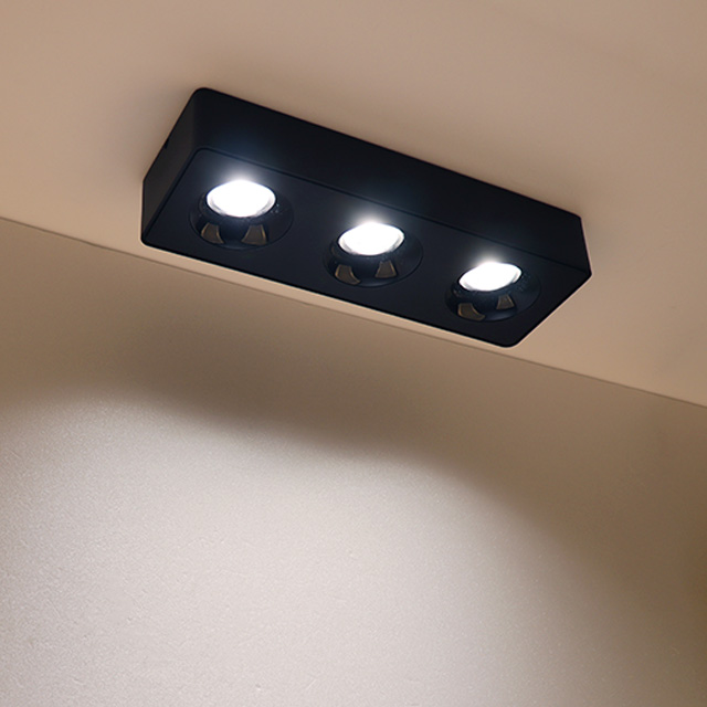 에코 모즈 3구 직부등 LED일체형 COB 24W 플리커프리 2color 거실등 주방등 매장조명