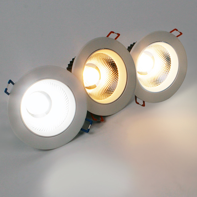 LED 다운라이트 4인치 12W COB 직회전 플리커프리 프리미엄 매입등
