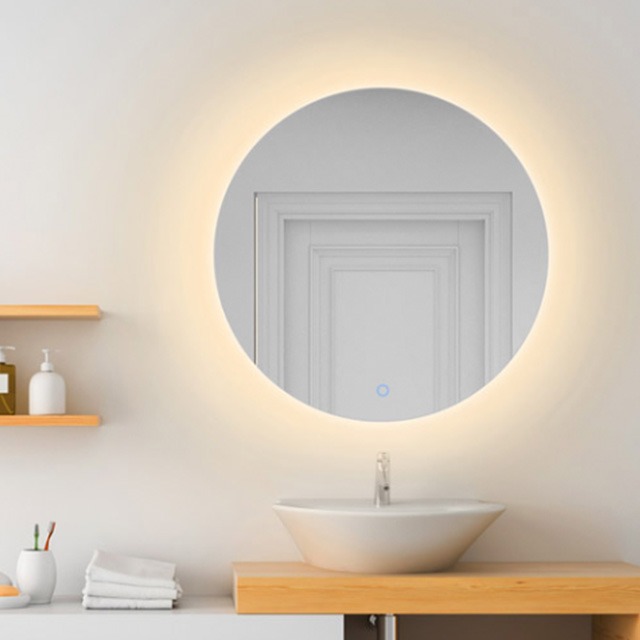 LED 루시플 원형 거울 간접 조명 욕실 화장대 조명 색변환 벽조명