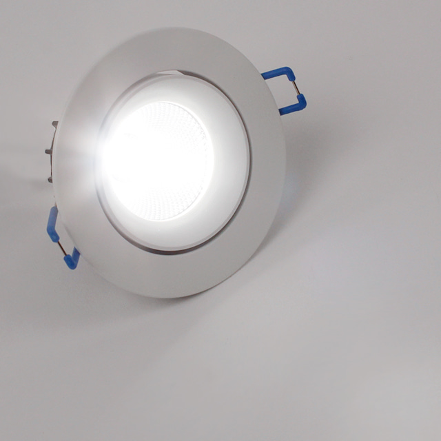 LED 프리미엄 3인치 다운라이트 COB 직회전 8W 플리커프리 주광색 전구색 주백색