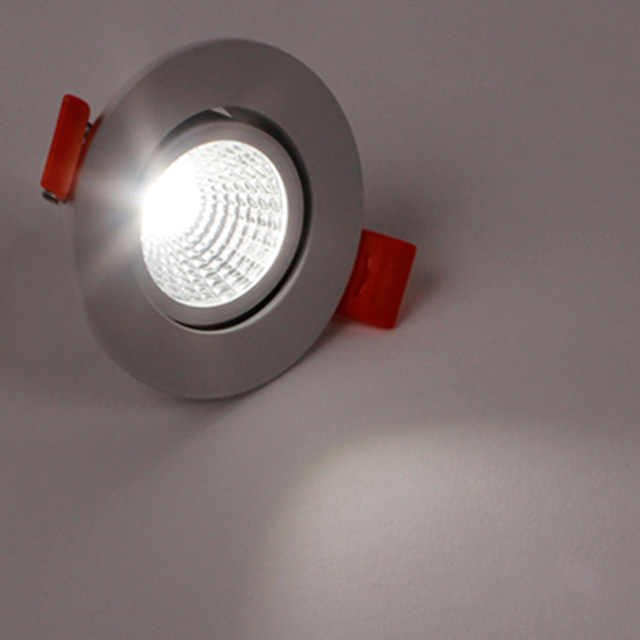 LED 다운라이트 2인치 COB 직회전 3W 플리커프리 주광색 전구색 주백색 가구매입등