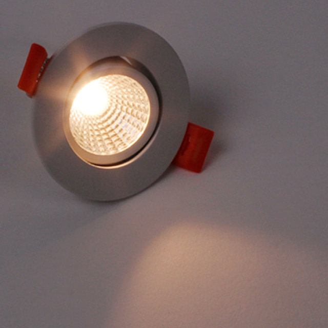 LED 다운라이트 2인치 COB 직회전 3W 플리커프리 주광색 전구색 주백색 가구매입등
