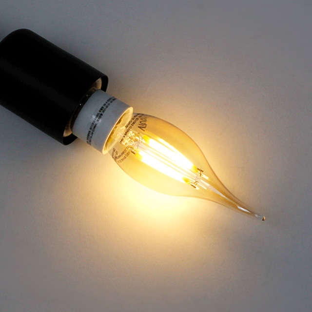 LED 에디슨 촛대구 4W 플레임 램프 E14 촛대전구