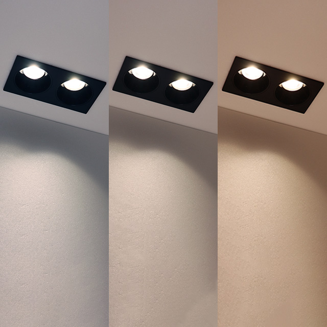 LED 다운라이트 멀티 매입등 2구 에코 에드온 COB 16W 조합형 매립등기구