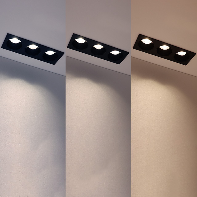 LED 다운라이트 멀티 매입등 3구 에코 에드온 COB 24W 조합형 매립등기구