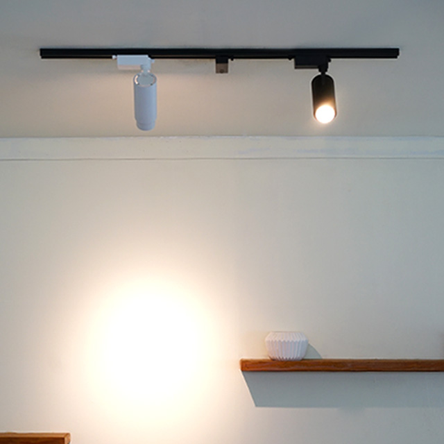 LED 레일조명 디밍 원통 COB 20W 밝기조절 스포트 레일등 카페조명 주방조명