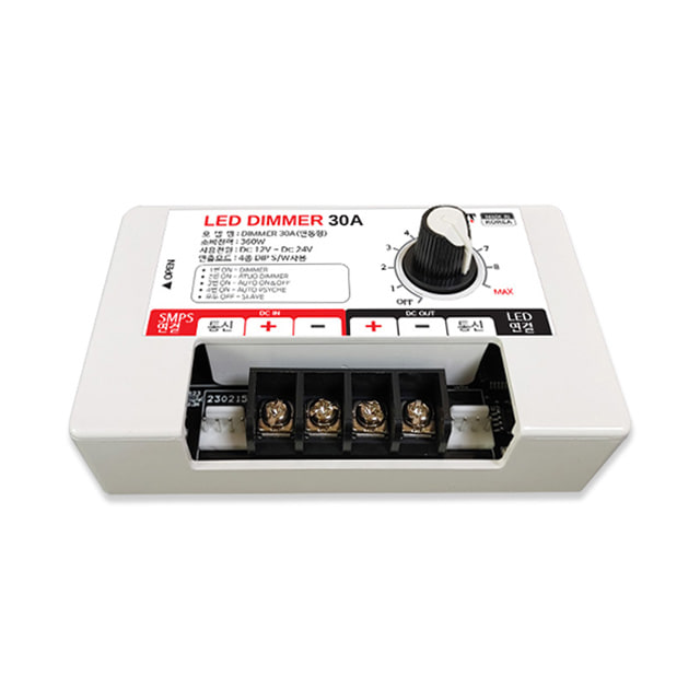 LED 디머 조광기 12V 24V 30A 연동형 밝기조절 다이얼 컨트롤러
