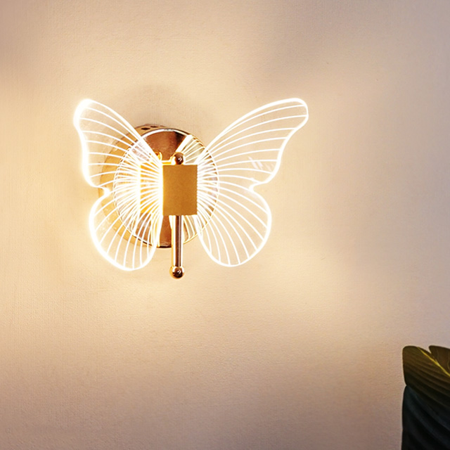 LED 나비 1등 10W 벽등 실내벽등 벽부등 인테리어 카페 조명 침실등 키즈 조명