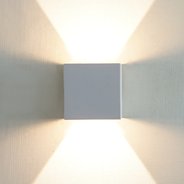 LED 에코 힐리아 1등 8W 사각 벽등 2colors 실내벽등 인테리어 카페 조명 침실등