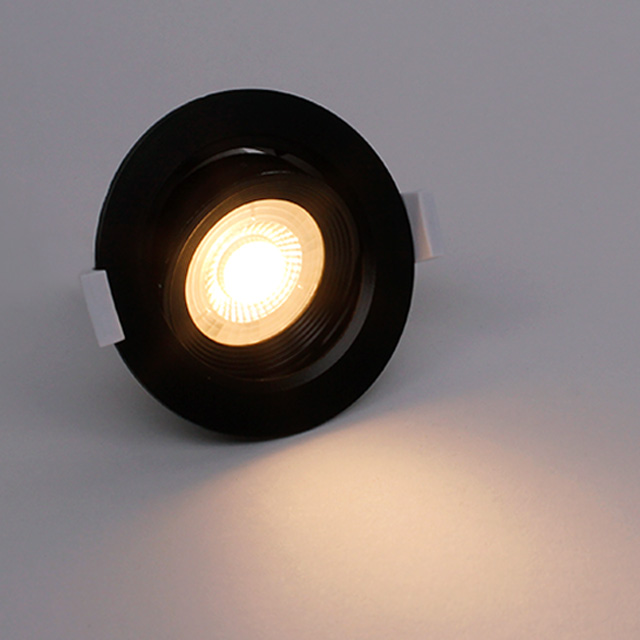 LED 다운라이트 3인치 COB 7W 비엔 블랙 직회전 매입등