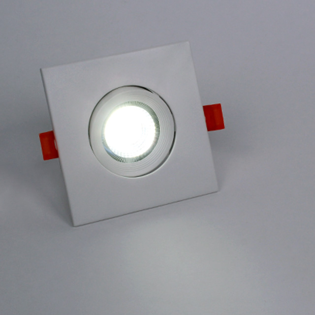 LED 다운라이트 3인치 슬림 집중 COB 직회전 7W 사각 매입등 특가