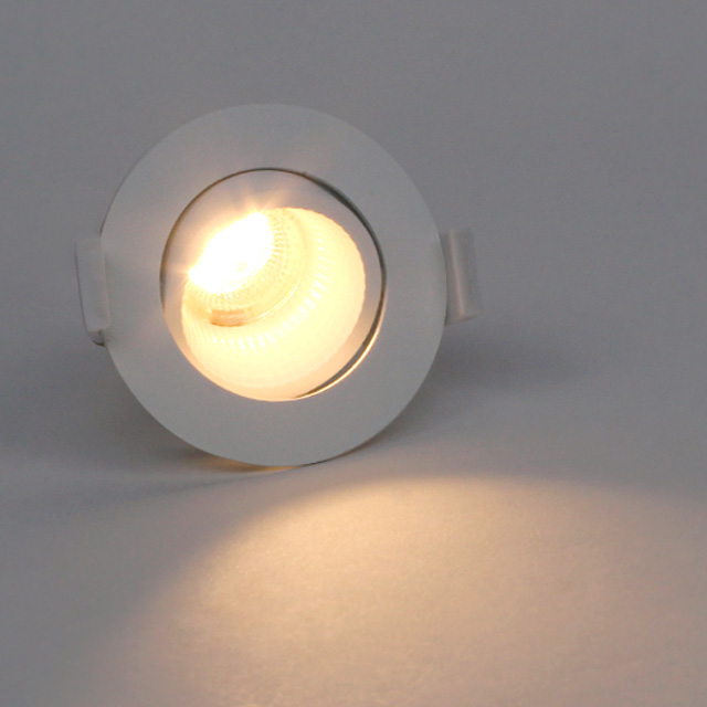 LED 다운라이트 2인치 에코케이브 COB 3W 직회전 원형 플리커프리 매립등