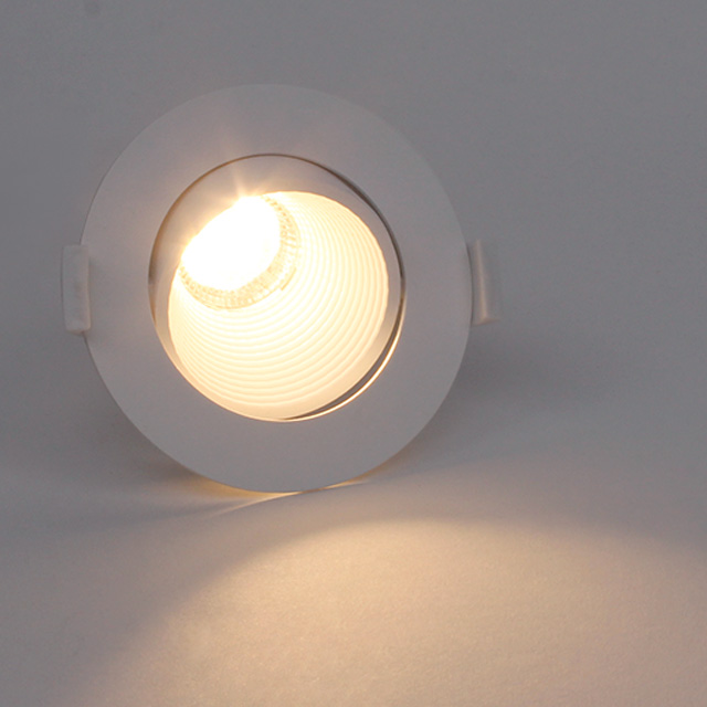 LED 다운라이트 3인치 에코케이브 COB 7W 직회전 원형 플리커프리 매립등