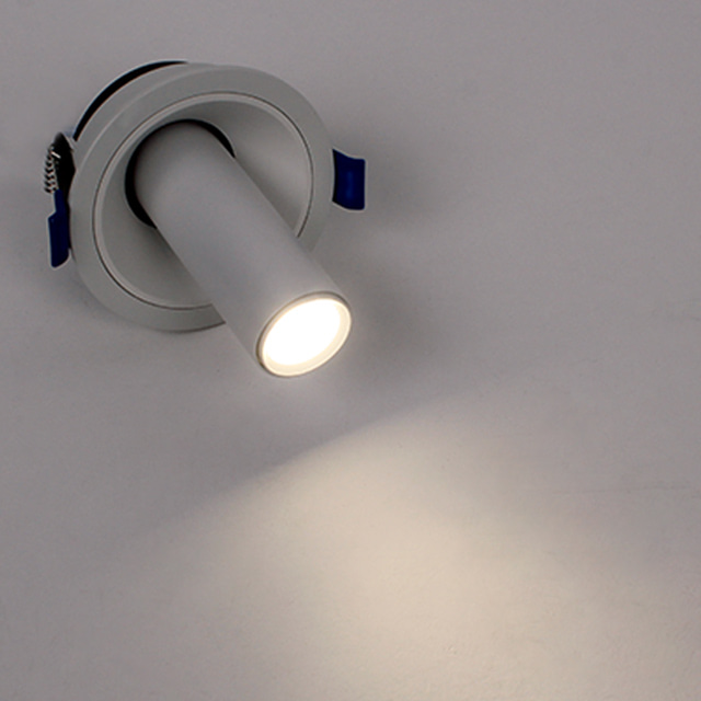 룩스램 LED 다운라이트 실린더 3인치 COB 10W 매입등  숏타입 롱타입 원통 스포트 조명 플리커프리
