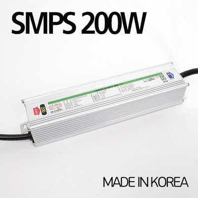 국산 방수형 SMPS 12V, 24V 안정기 아답터 컨버터 파워서플라이 200W IP68 LX