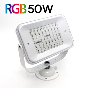 국산 LED RGB 투광기 50W 투광등 노출 색변환 24V