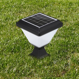 LED 태양광 로니 문주등 파이프 팩형 겸용 2W 태양열 정원조명 데크 테라스 야외등